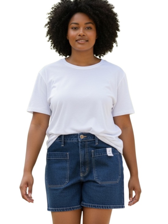 Time and Tru Pants - Time and Tru Dark Blue Denim Jean Shorts